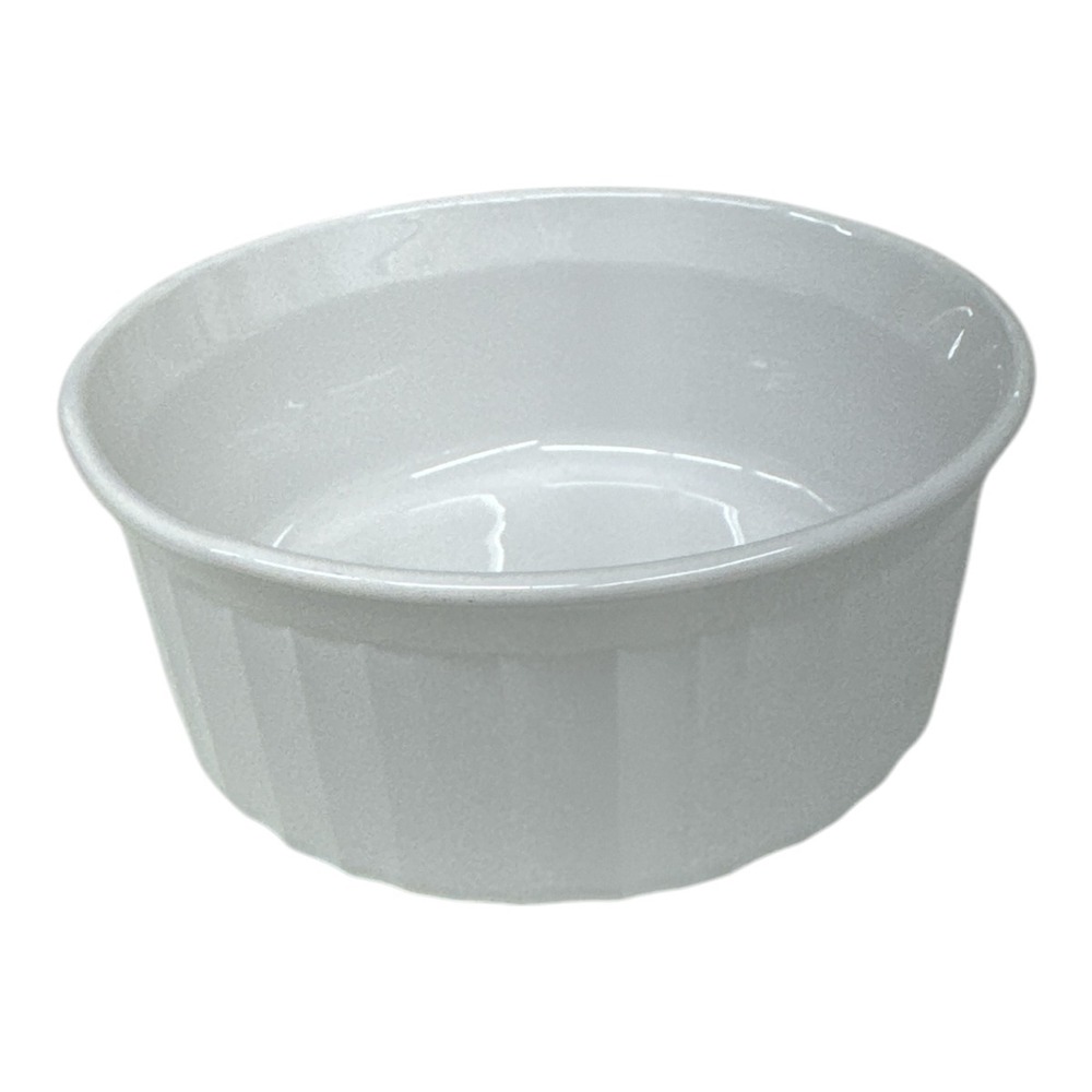 vintage Corning Ware French White ribbed F-16-B 500ml bowl casserole Ramekin